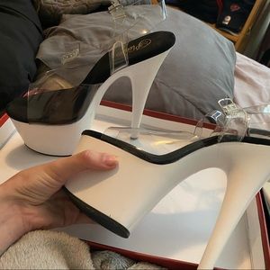 6inch pleaser heels size 10 in womens